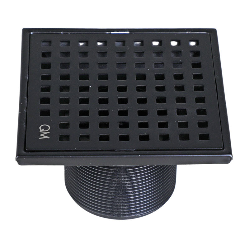 Rejilla cuadrada lago acero inoxidable Marino 316 negra 4" con canasta