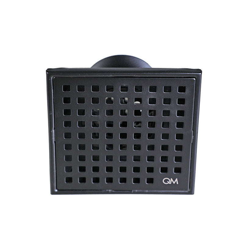 Rejilla cuadrada lago acero inoxidable Marino 316 negra 4" con canasta