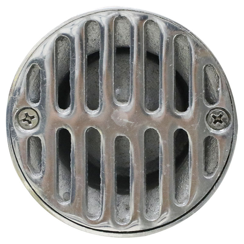 Traditional 3" x 2" round aluminum siphon grate