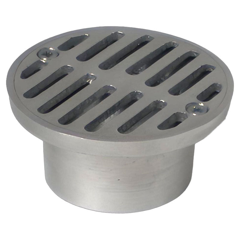 Traditional 3" x 2" round aluminum siphon grate