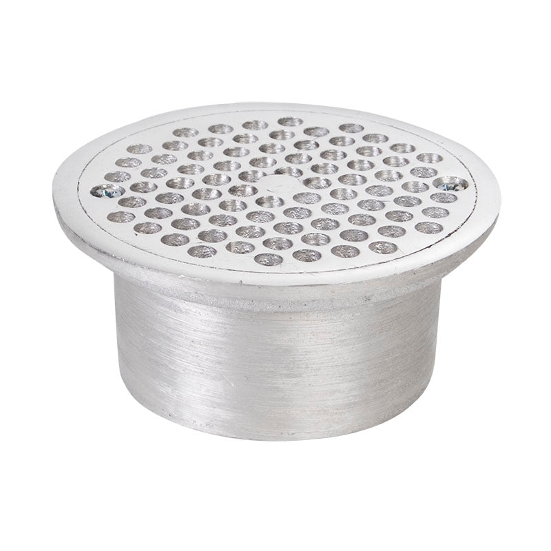 Rejilla sifón redonda aluminio 4" x 3" anticucaracha