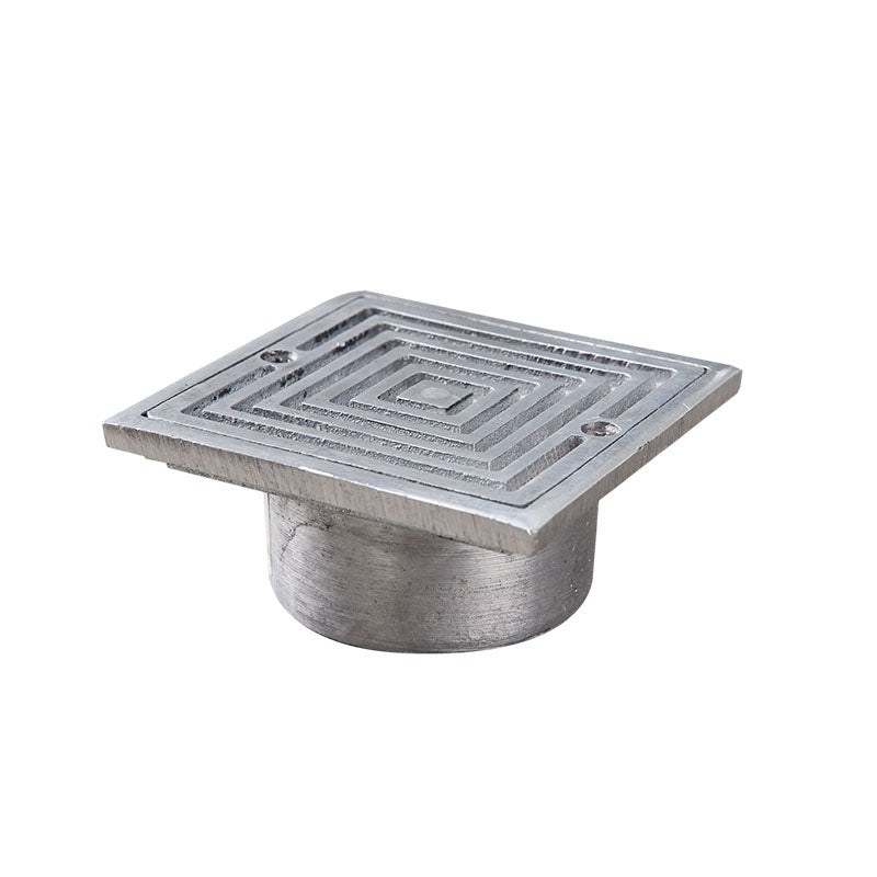 Aluminum square siphon grate 4" x 4" x 3" concentric