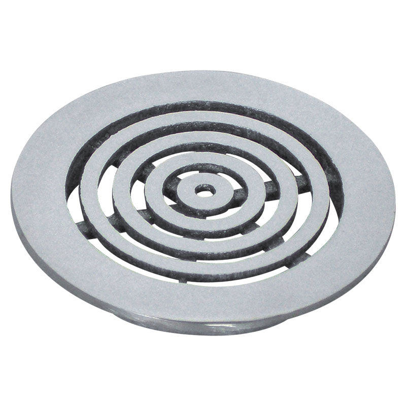 3" round concentric flat aluminum grille