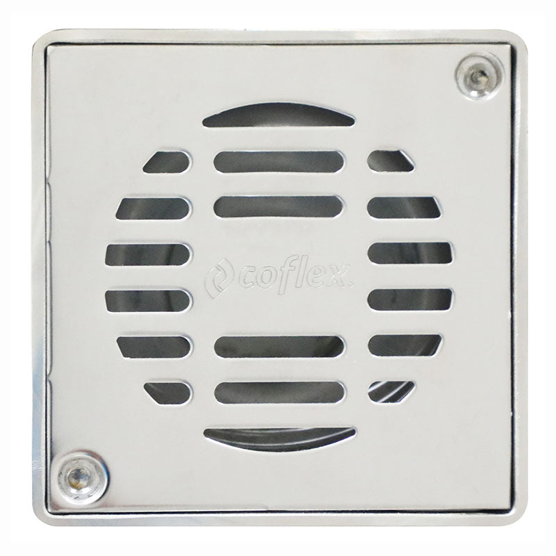 Stainless Steel 4" x 4" x 2" Square Grate Drain with Anti-Odor Function