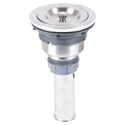 Contemporary stainless steel sink strainer
