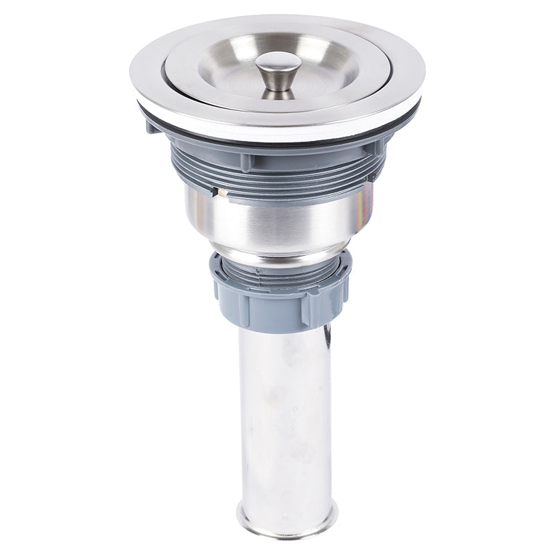 Contemporary stainless steel sink strainer