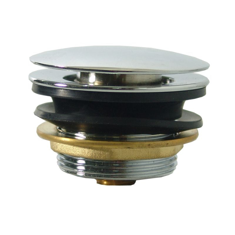 Tapón push de latón cromado para bañera 1 - 1/2"