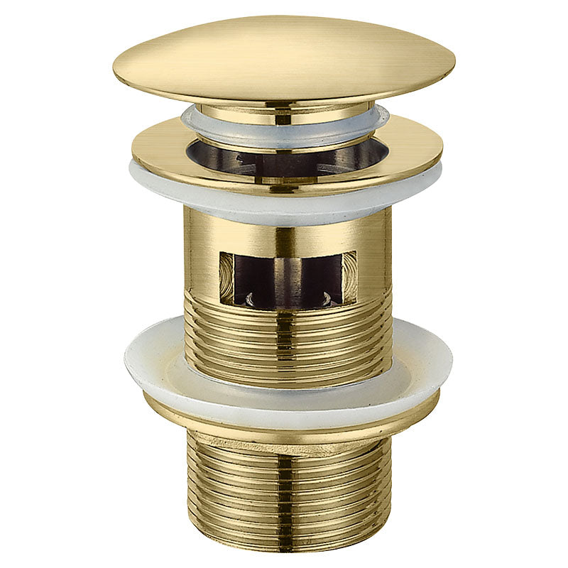 Desagüe push latón lavamanos dorado cepillado 11/4"  9,5 cm