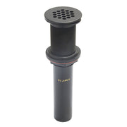 Matte black vessel sink drain without overflow