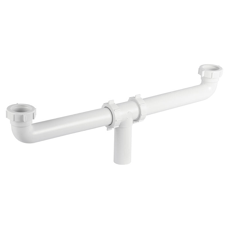 Salida central de polipropileno para fregadero 1 - 1/2" 2 tanques