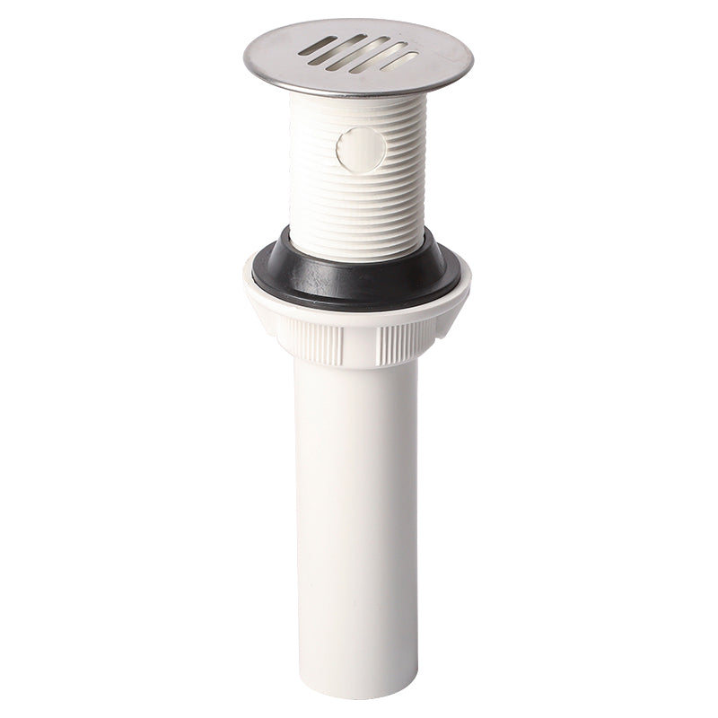 Desagüe rígido de polipropileno y acero inoxidable para lavamanos 1 - 1/4" con rejilla