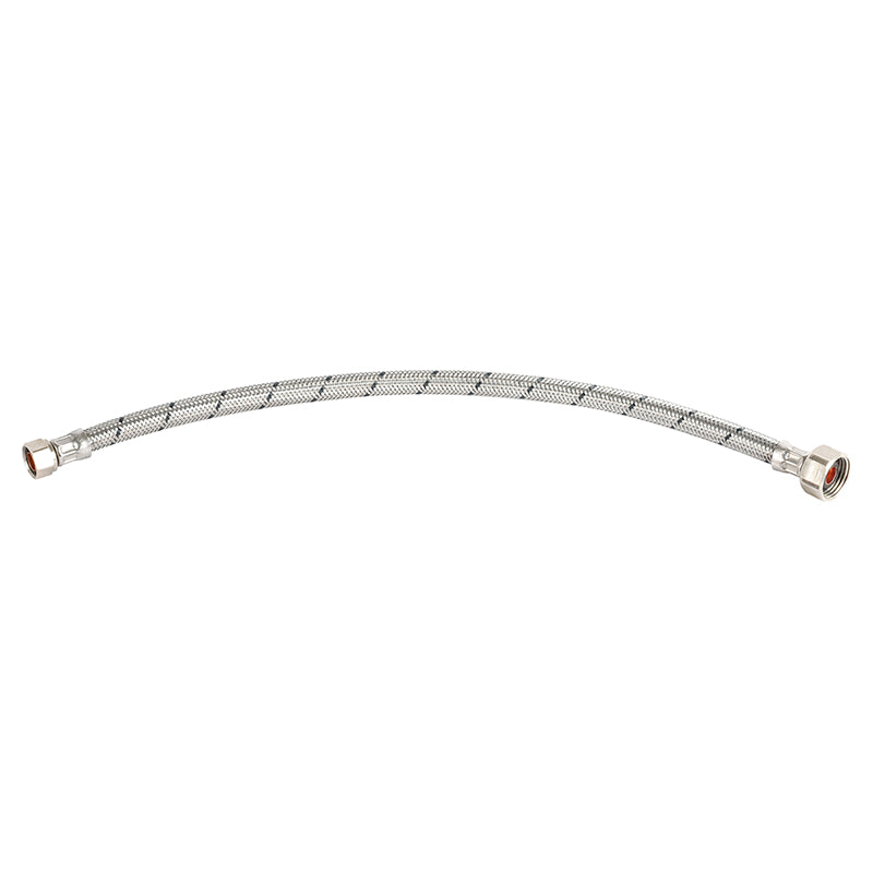 Tubo de abasto acero inoxidable 3/8" x 1/2" x 16"