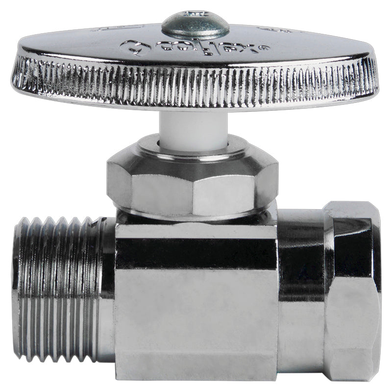 Llave de control latón recta 1/2" x 1/2" multivuelta coflex