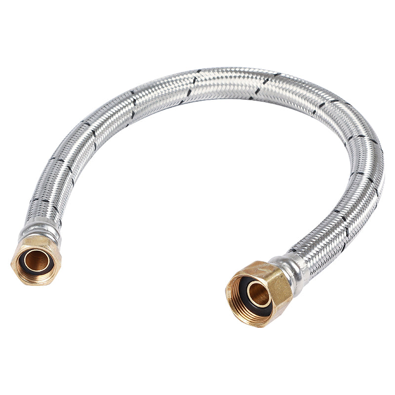 Water heater connector hose high flow 1/2" x 3/4"