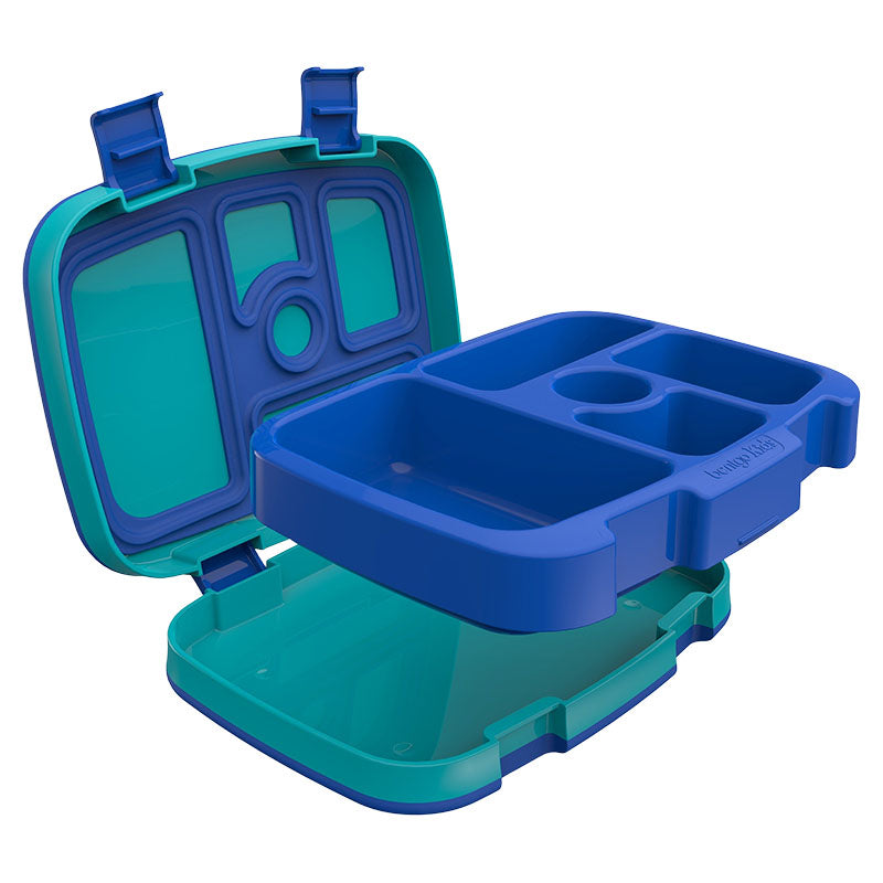 Loncheras antifugas Tiburón plástica rectangular turquesa y azul Bentgo