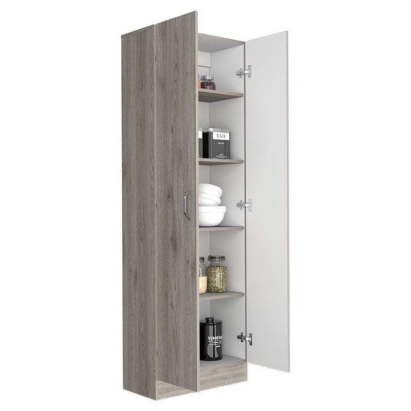 Alacena multiuso 2 puertas ceniza 180 x 60 x 30 cm