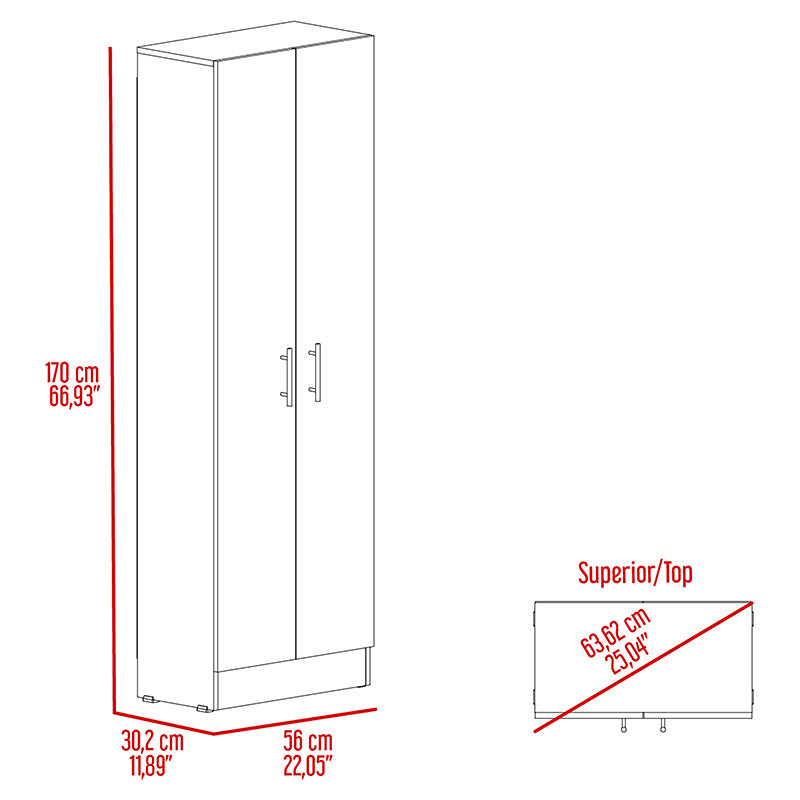 Alacena multiusos 170 x 56 x 30.2 cm fresno