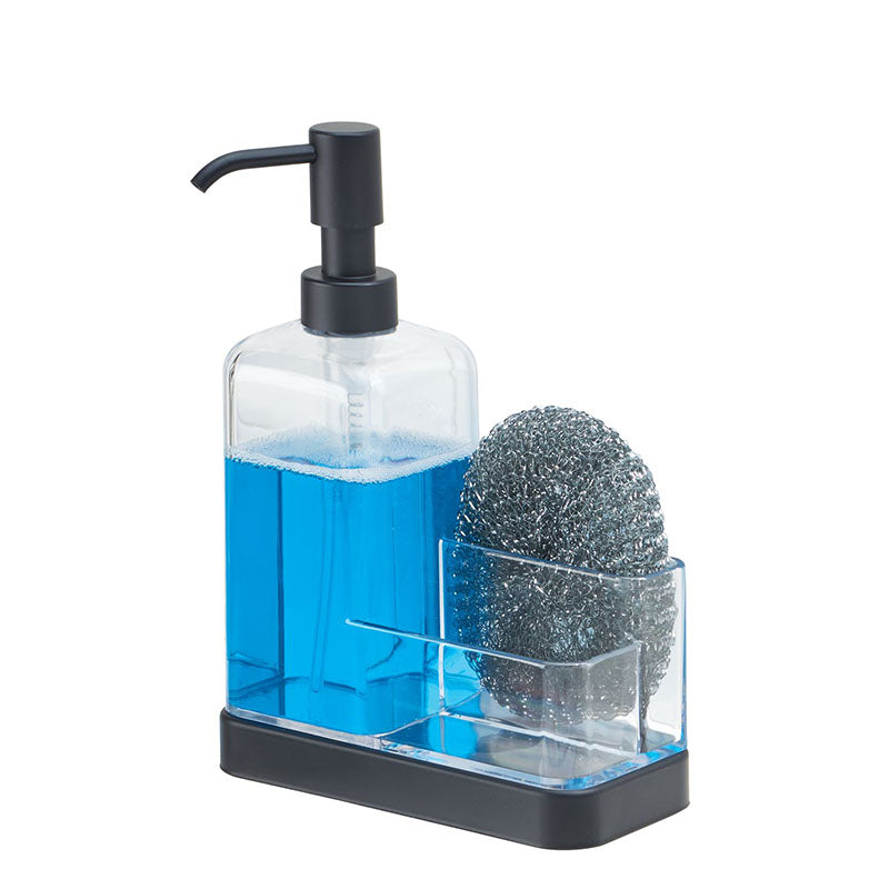 Dispensador de jabón con porta esponja acero inoxidable iDesign