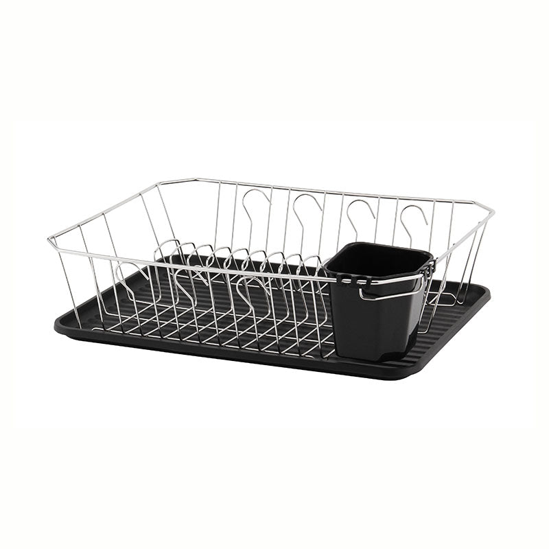 Escurridor de platos hierro negro 11,5 x 34,5 x 43 cm Basic Living
