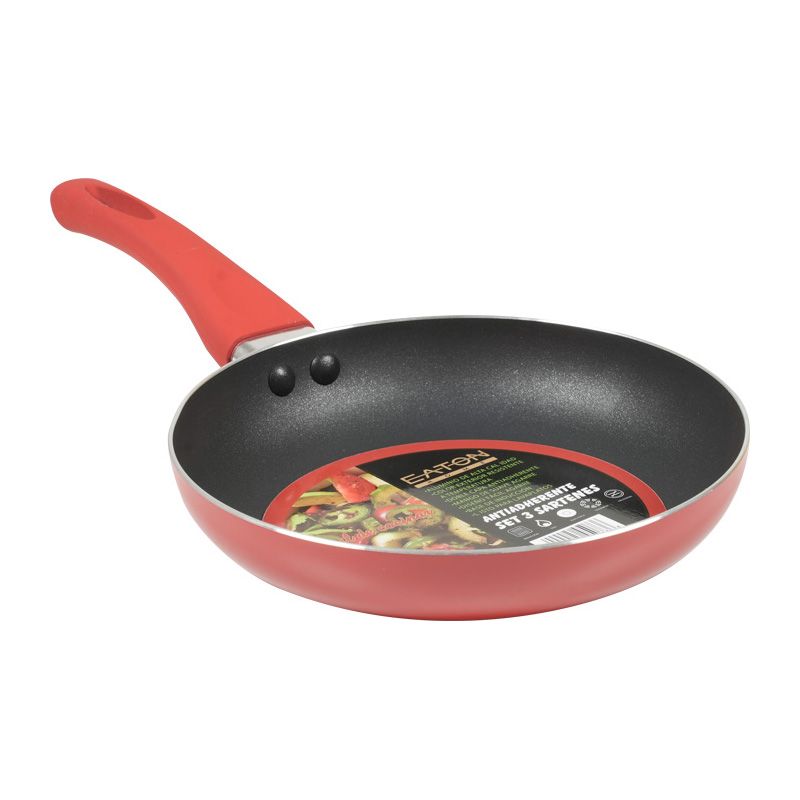 Set sartenes aluminio antiadherentes 1,8 mm inducción rojo