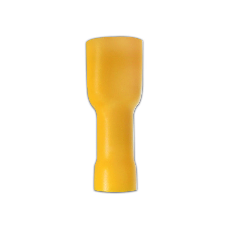 Female Insulated Terminal Yellow .250" 12-10 AWG 10 pcs