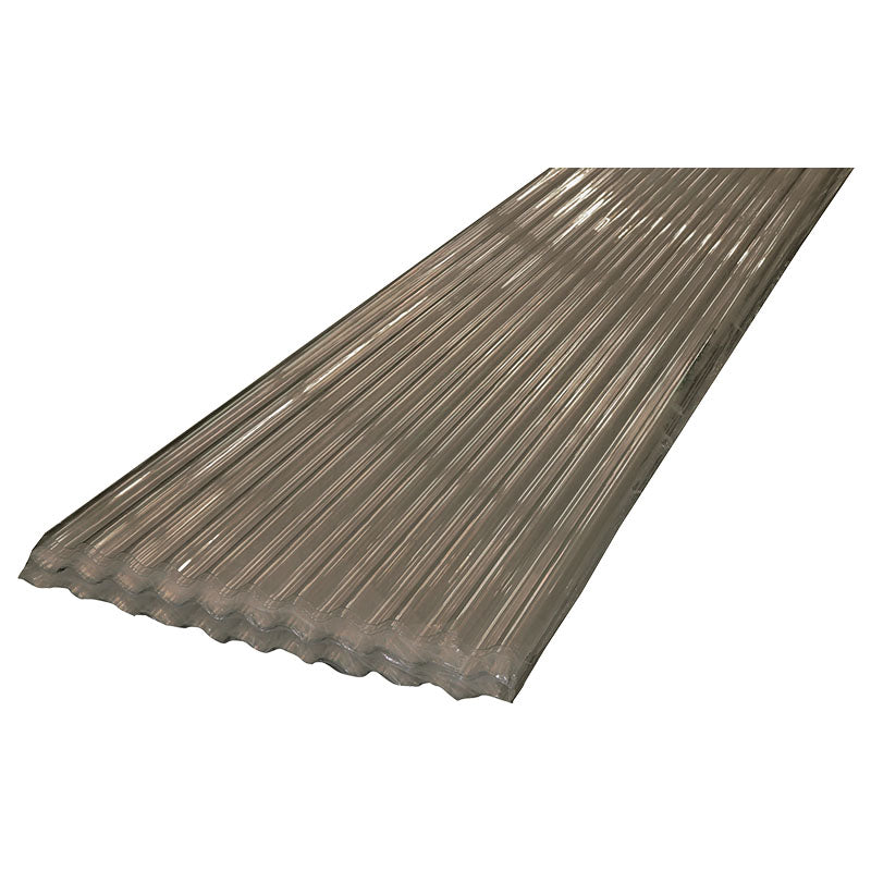 Tezza 81 x 183 cm 0.65mm Smoke Corrugated Polycarbonate Sheet