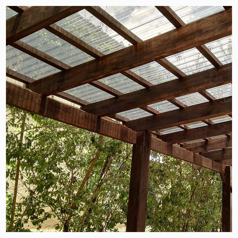 Corrugated polycarbonate sheet 0.65 mm 81 x 183 cm clear Tezza
