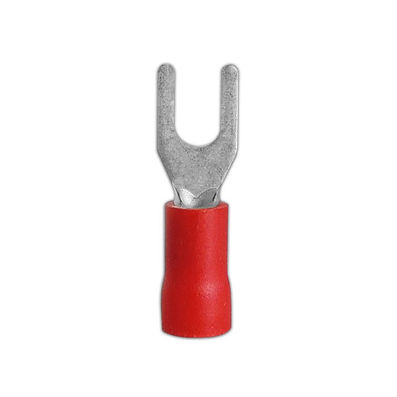 Red Fork Terminal 1/8" 22-16 AWG 10 pcs