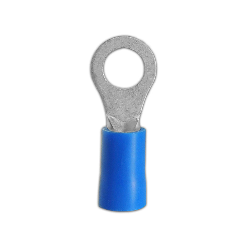 3/16" 16-14 AWG Blue Ring Terminal 10 pcs