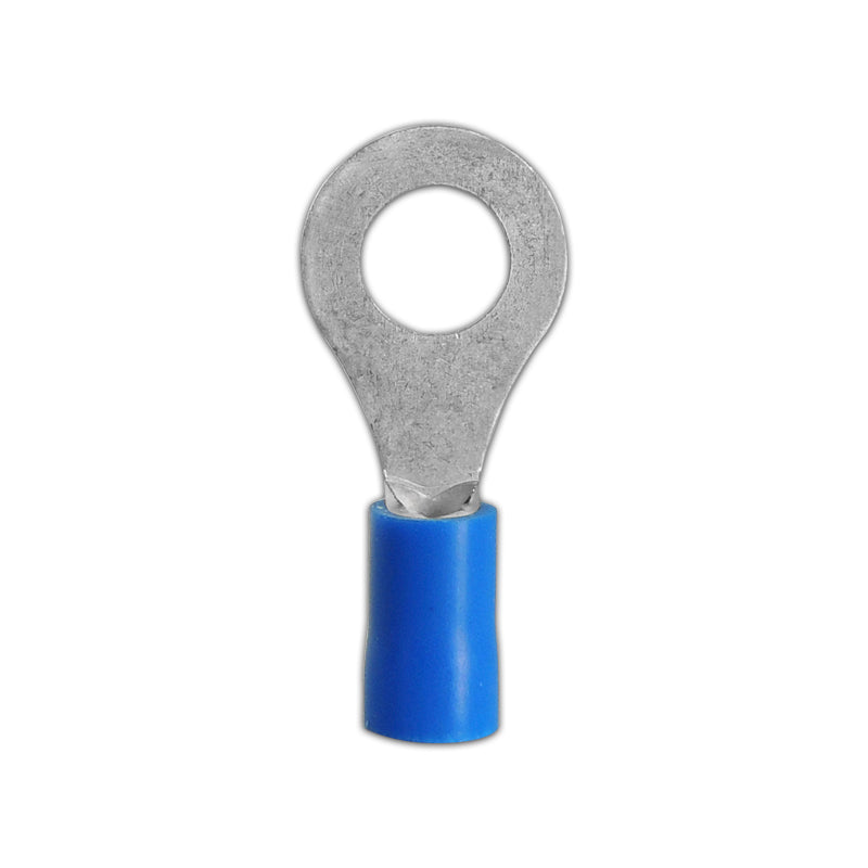 Terminal anillo azul 1/4" 16-14 AWG 10 uds