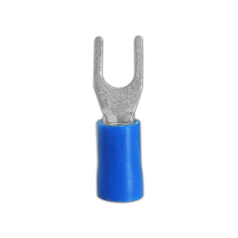 Fork Terminal Blue 1/8" 16-14 AWG 10 pcs