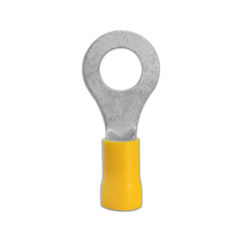 Yellow Ring Terminal 5/16" 12-10 AWG 10 pcs