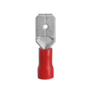 Red male flat terminal .250" 22-16 AWG 10 pcs