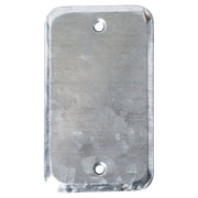 EMT cover plate for rectangular box without knockout