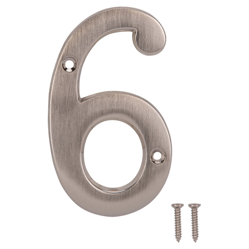 Número de casa #6 níquel 4" ProSource