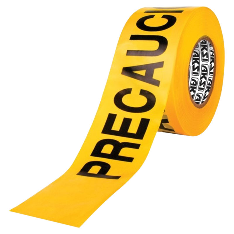 Rollo cinta restrictiva "precaución" 300 m amarillo Aksi