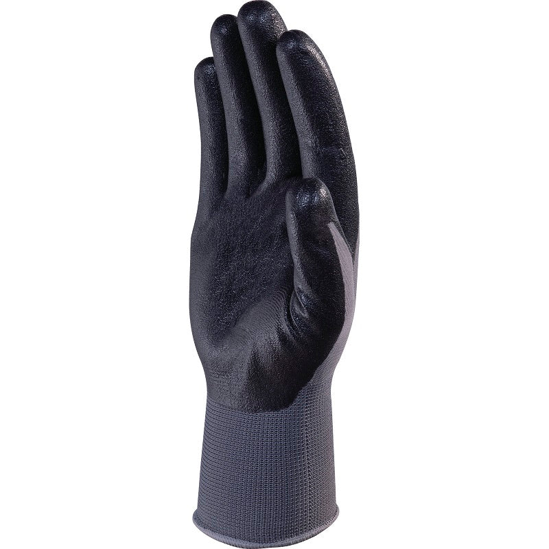 Polyester and nitrile foam glove size L