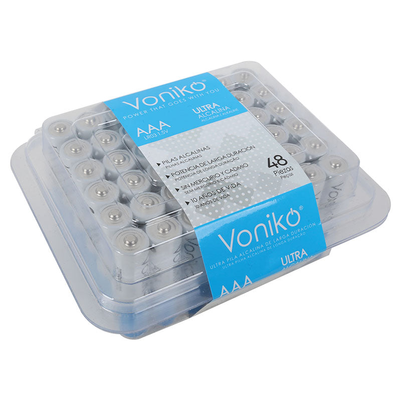 Paquete 48 baterías AAA Voniko