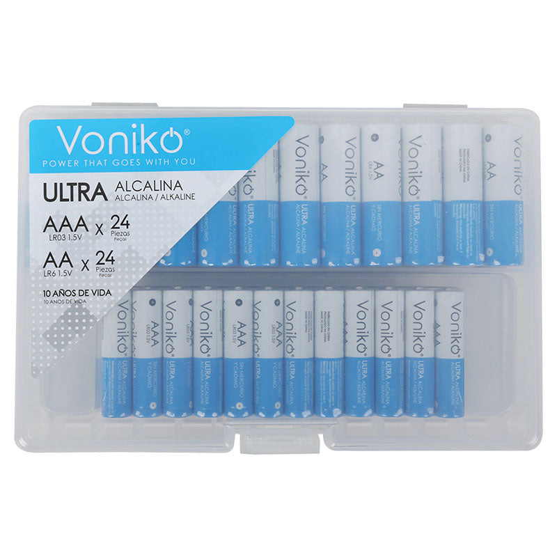 Paquete 48 baterías AA/AAA Voniko
