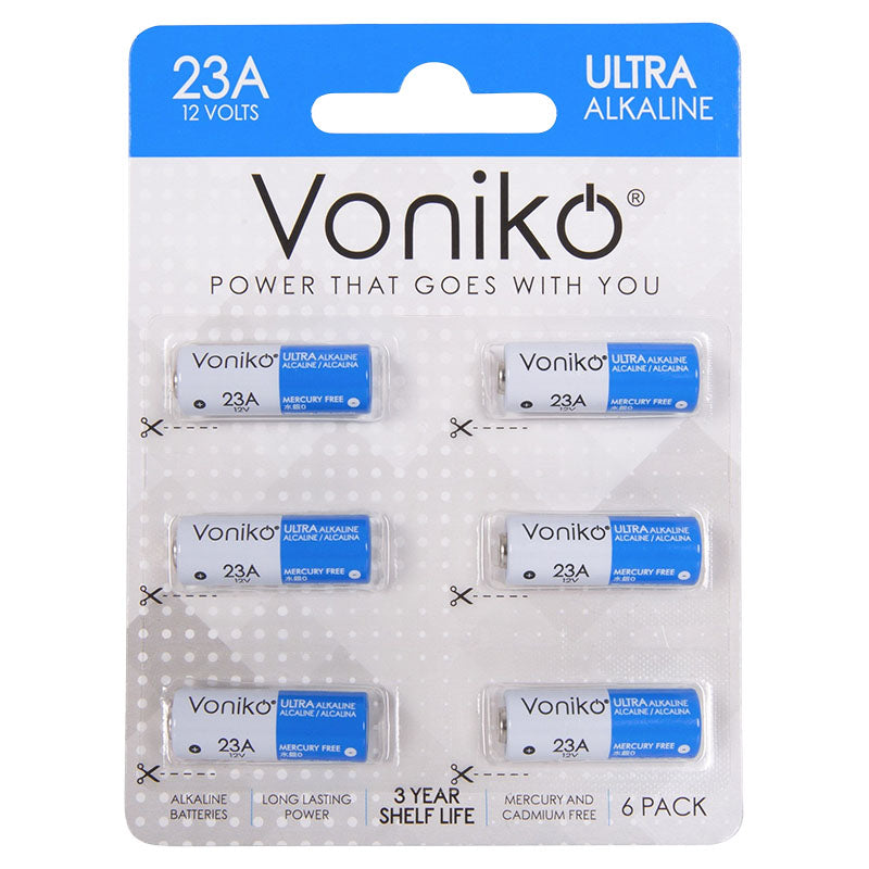 Paquete 6 baterías A23 Voniko