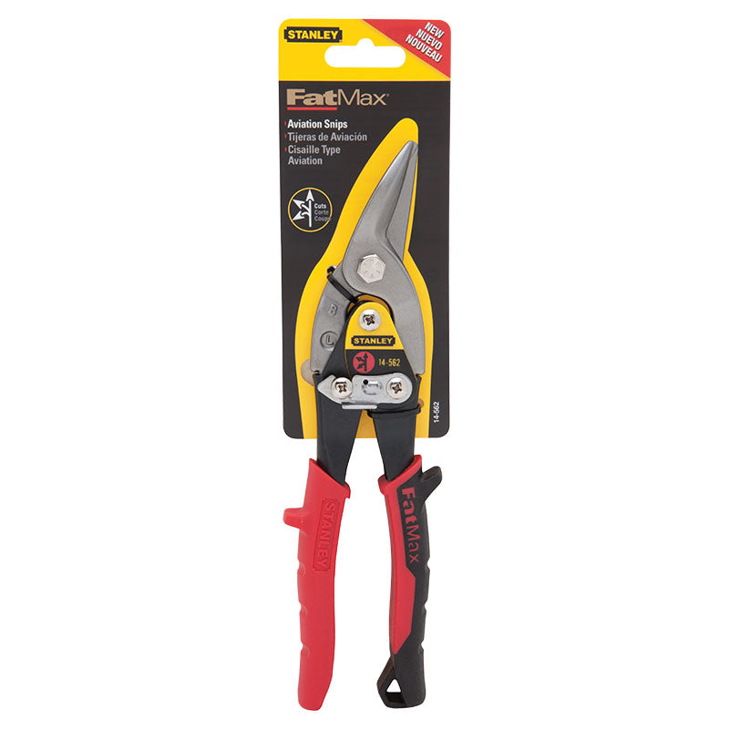 Stanley 10" left-cut aviation snips