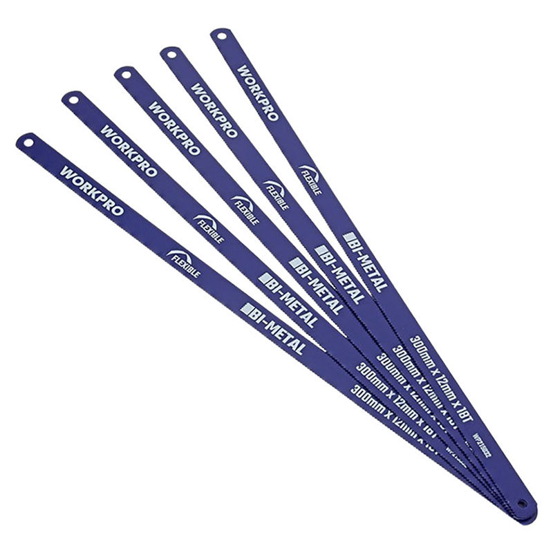 Set hoja segueta 5 uds  18 dientes por pulgada 12" WorkPro