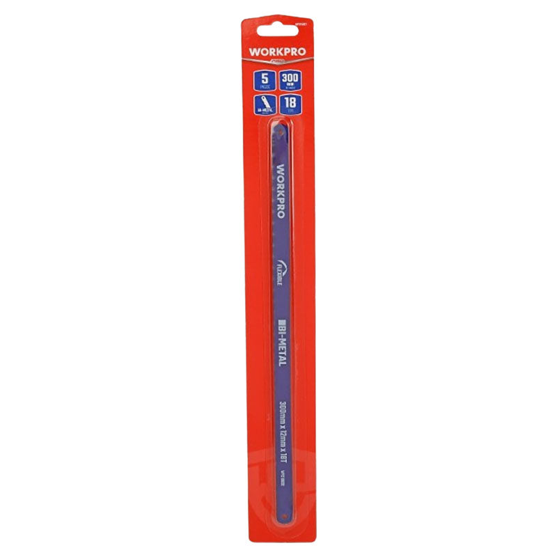 Set hoja segueta 5 uds  18 dientes por pulgada 12" WorkPro