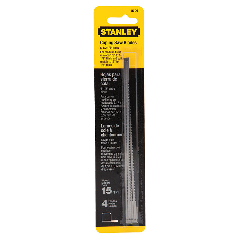 Hoja para serrucho de calar 6 1/2" Stanley
