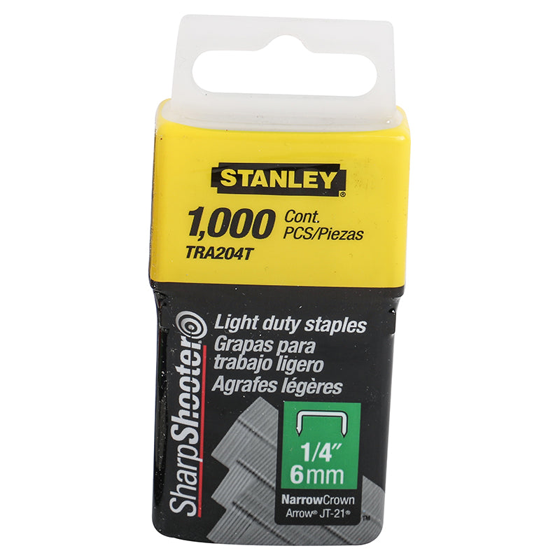 Grapas para trabajo ligero tipo JT-21 de 6 mm Stanley