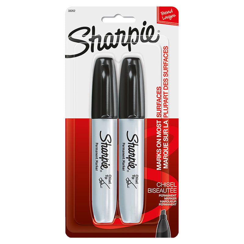 Black Chisel Tip Permanent Marker