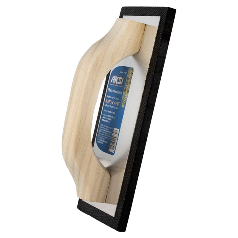 Llaneta de hule 9 1/2 x 4" mango madera