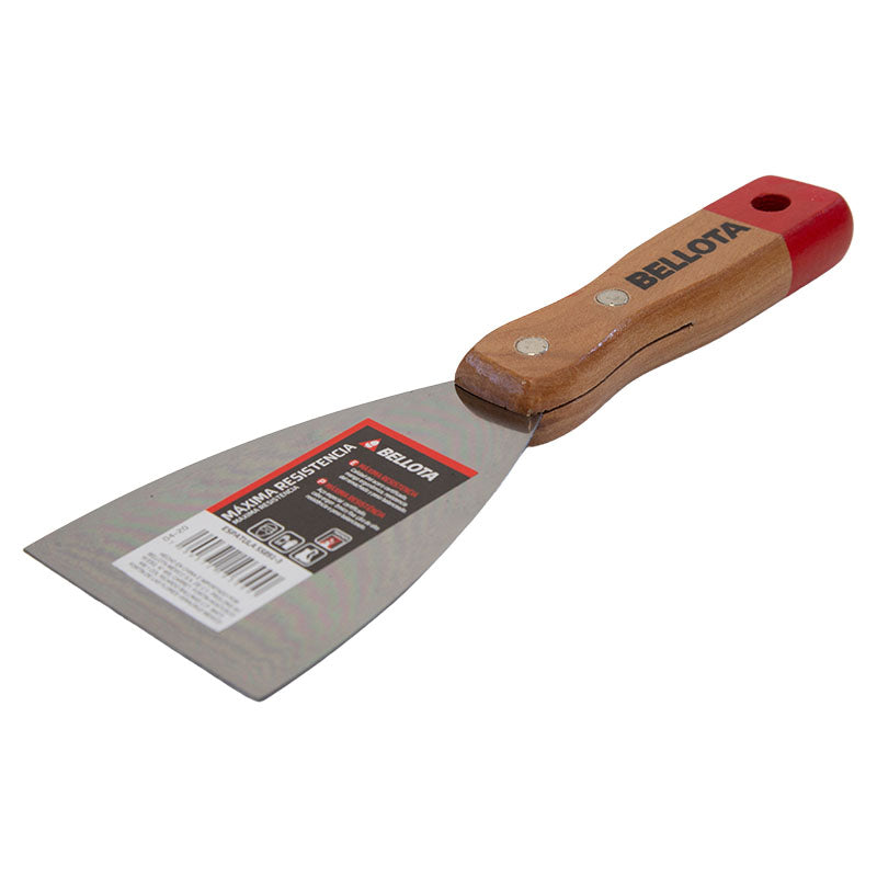 Espátula rígida con mango de madera 3"