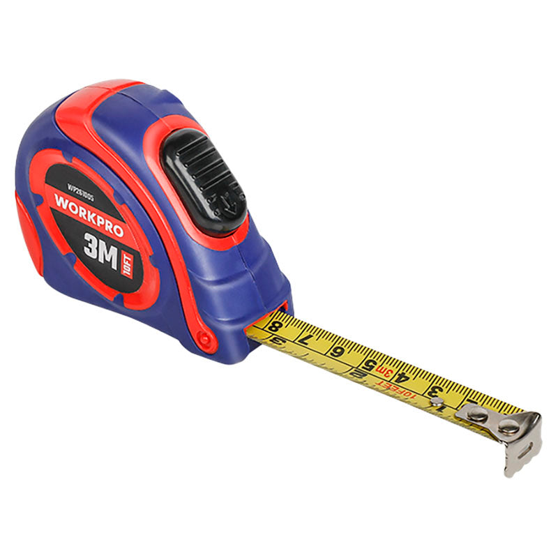Tape measure 3 m bi-material case auto lock WORKPRO