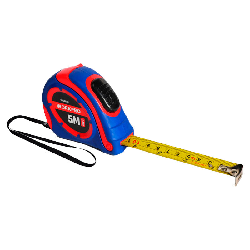 Cinta métrica 5 m carcasa bimaterial auto bloqueo WORKPRO